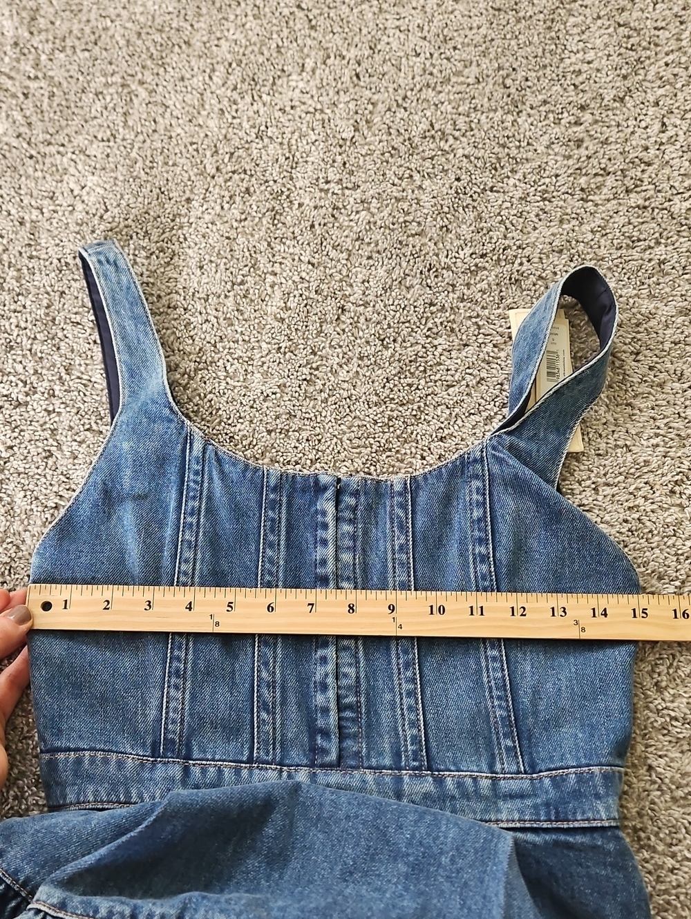 Nwt Alice + Olivia Light Blue Denim Midi Dress 6 - Picture 9 of 15